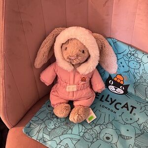 JELLY CAT Bashful Bunny 'Snow Suit' New limited edition